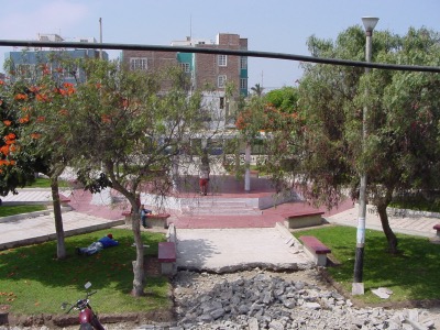 The plaza de aramas (being torn down